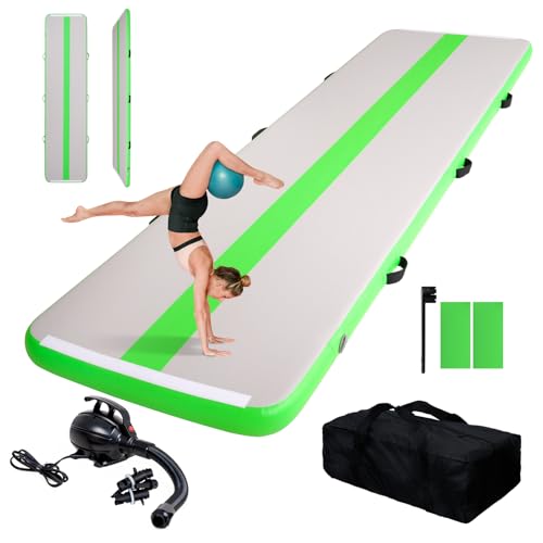 10/13ft Inflatable Tumble Track 4in Thick Air Floor with Electric Pump Q803076