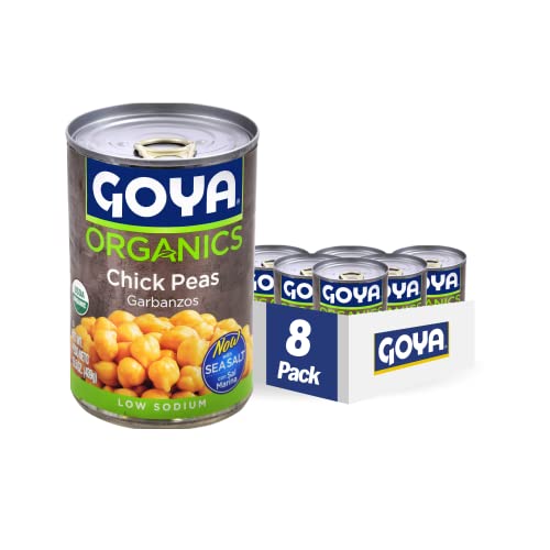 Organic Chick Peas Garbanzo Beans, Low Sodium with Sea Salt, 15.5 Ounce (Pack of 8) B648