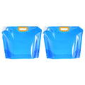 10L Collapsible Plastic Water Container Bag, 2 Pack Blue O755