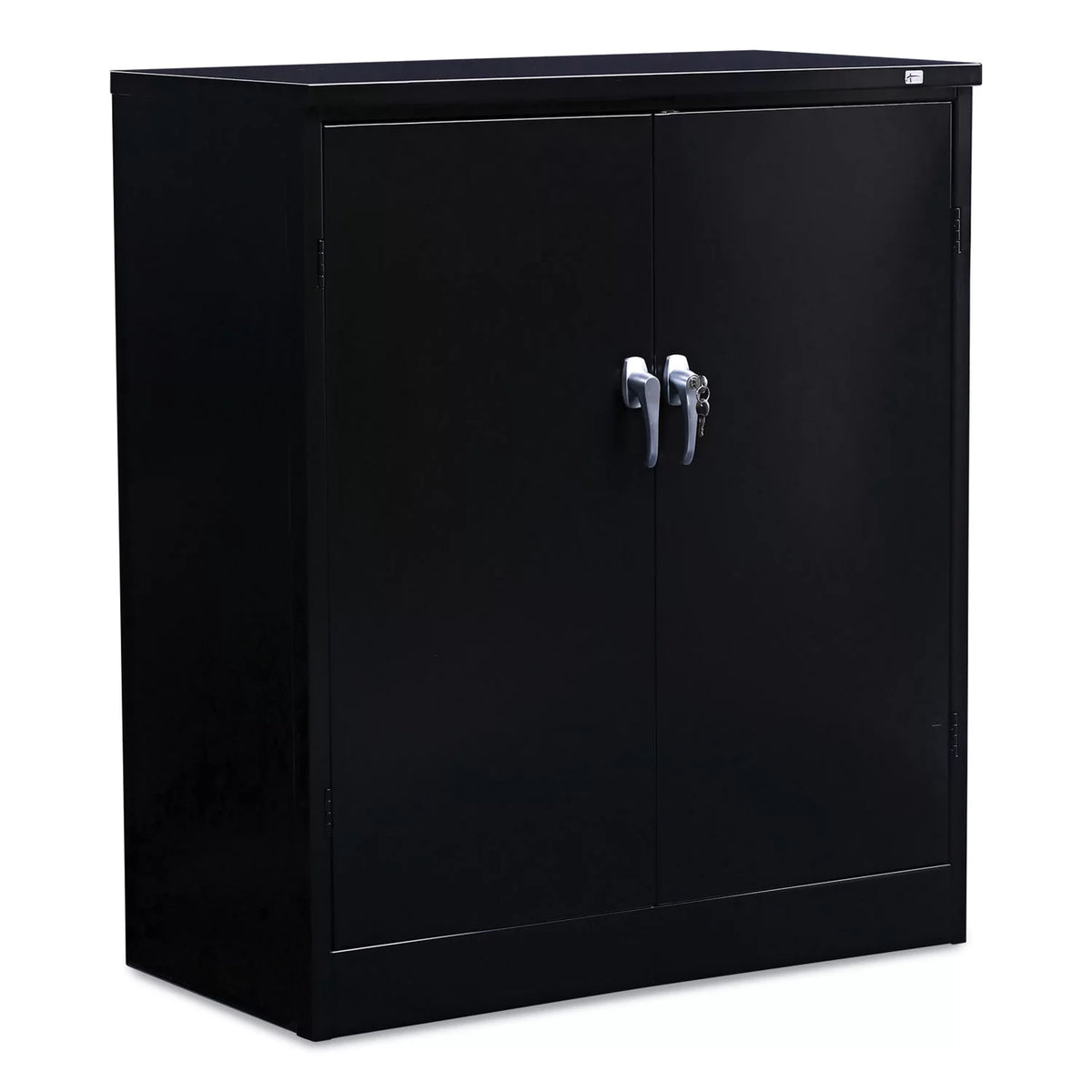 Black Heavy-Duty Welded Storage Cabinet with Two Adjustable Shelves C2721