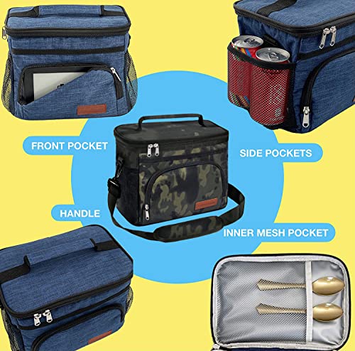 Black Insulated Lunch Bag with Shoulder Strap A461