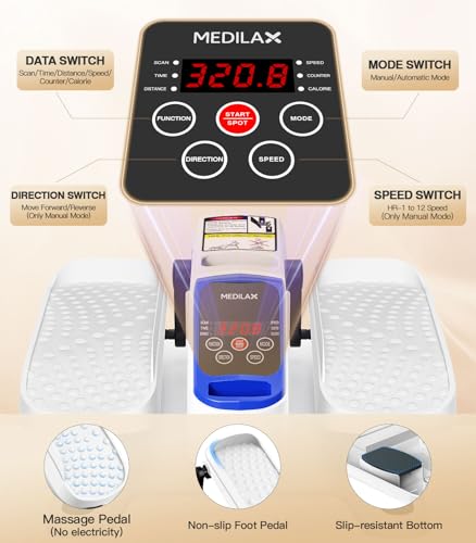 Under Desk Elliptical Machine with 12 Adjustable Speed D678349