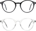 Blue Light Blocking Glasses Thick Round Rim Frame L2090