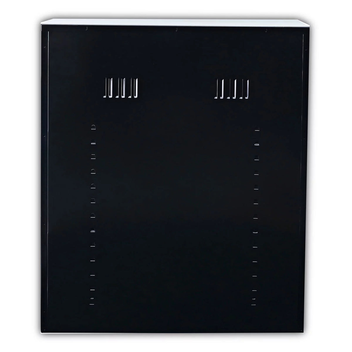 Black Heavy-Duty Welded Storage Cabinet with Two Adjustable Shelves C2721