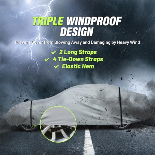 Waterproof All Weather Sedan Car Cover K3174