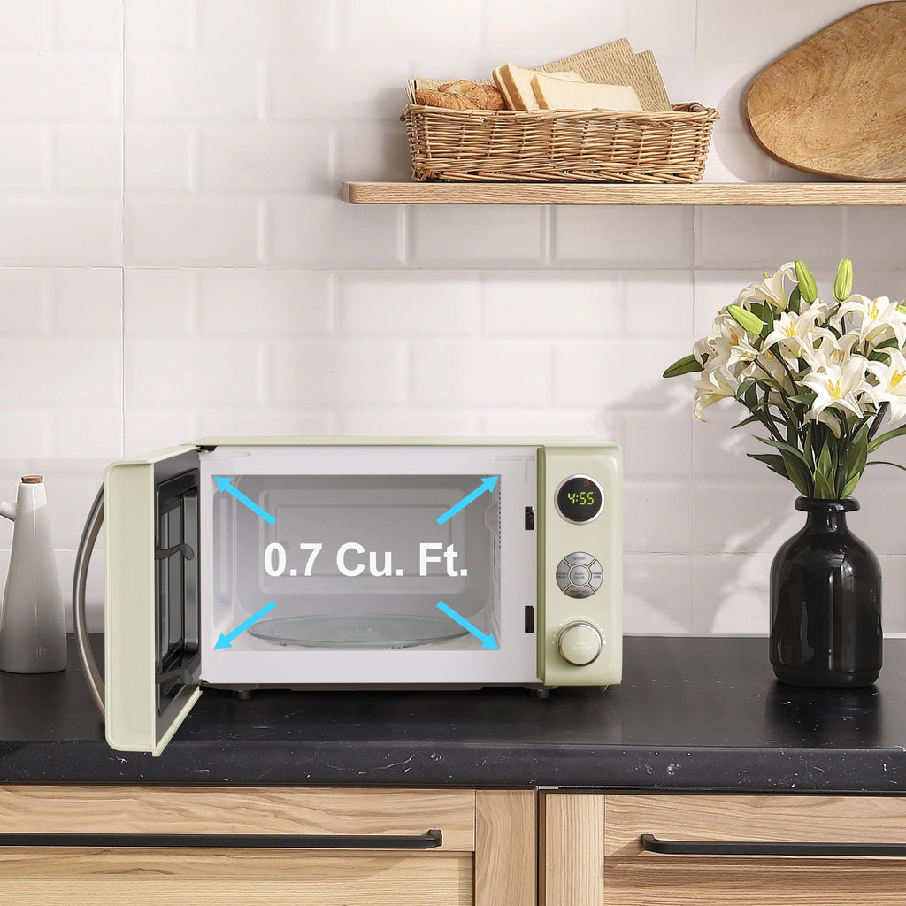 0.7 Cu. ft. 700 Watts Cream Countertop Microwave Oven R7053