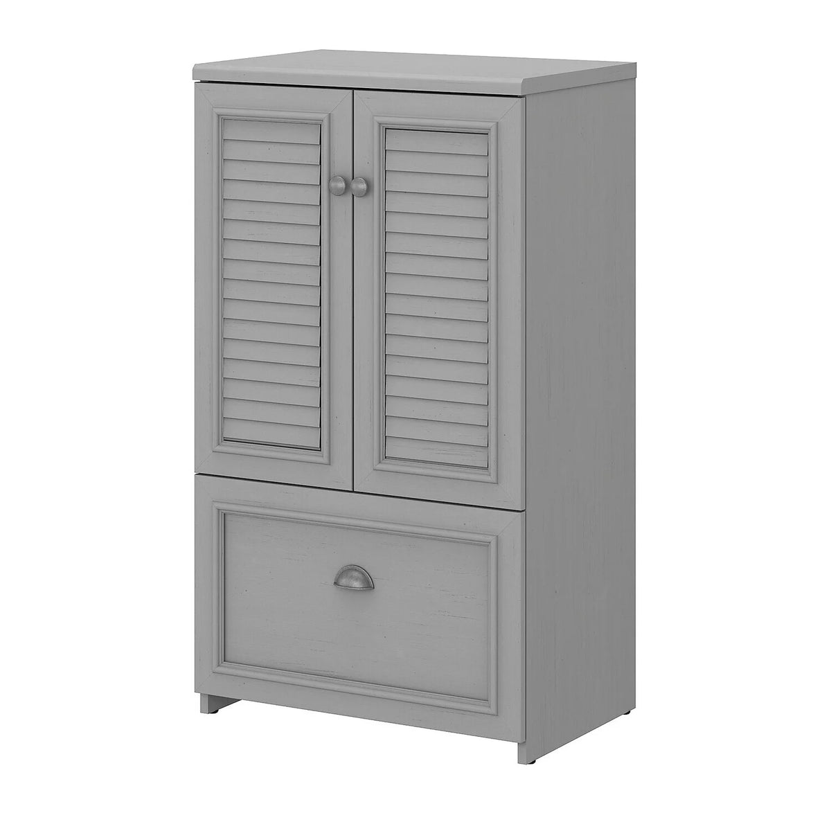 Farmhouse Style 2 Door Storage Cabinet with 2 Adjustable Shelves and File Drawer G789