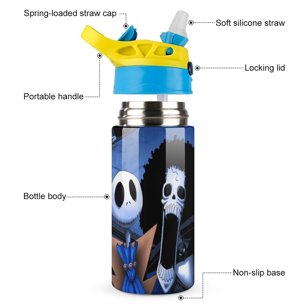 Insulated Stainless Steel Water Bottle with Straw L6426