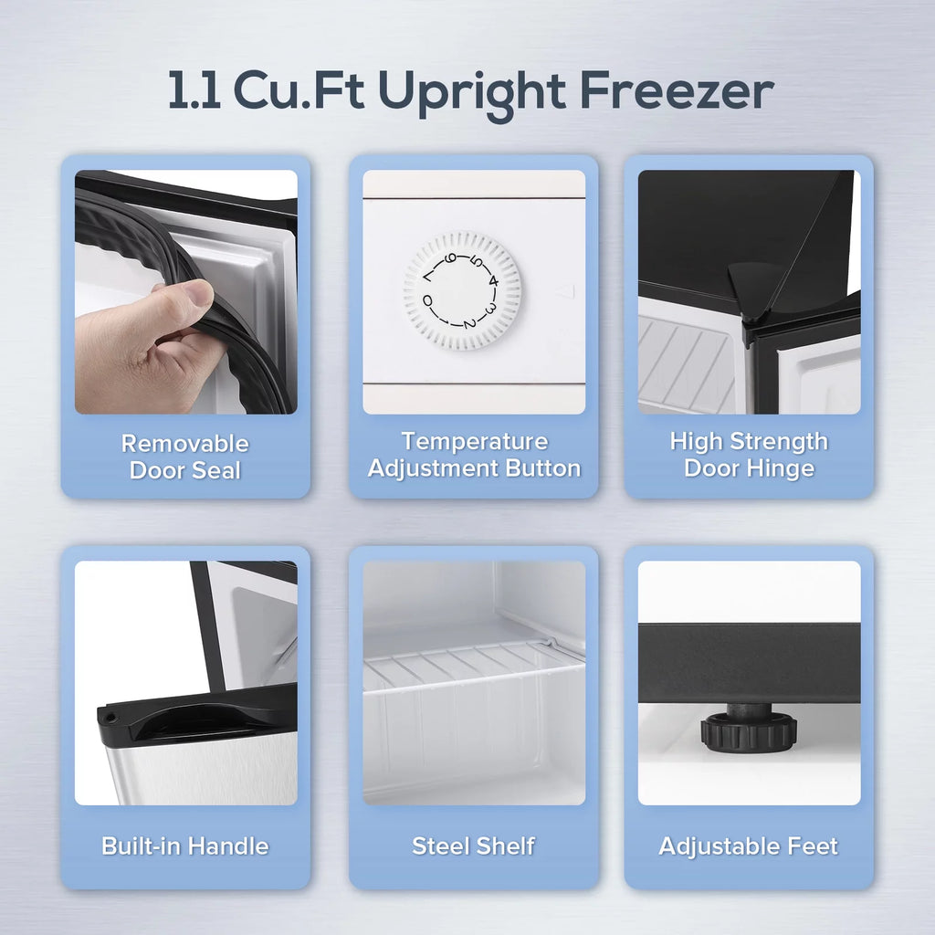 1.1 Cu.ft Compact Upright Mini Freezer F6549