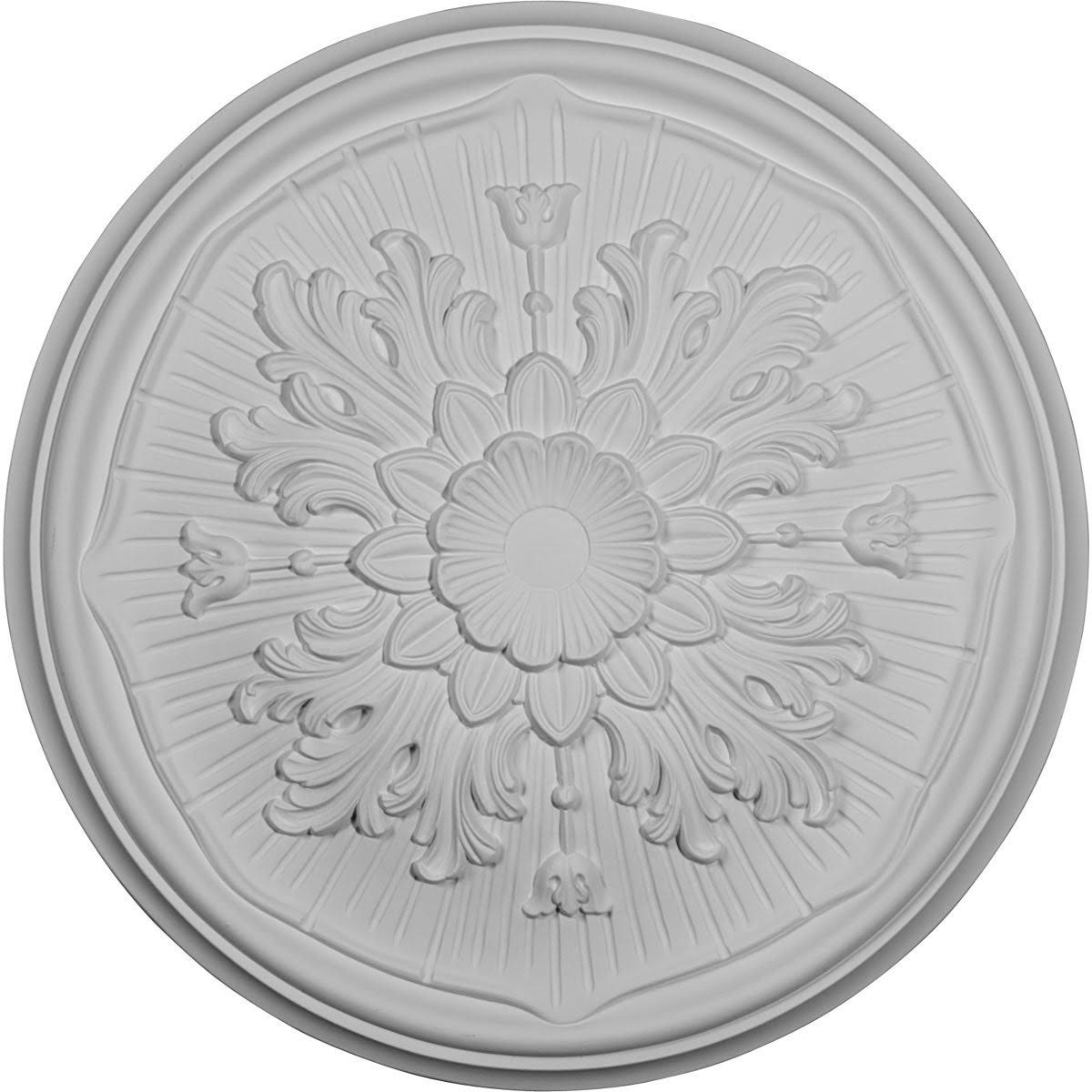 15 3/4x22OD x 5/8x22P Ceiling Medallion, Hand-Painted Brass D31411