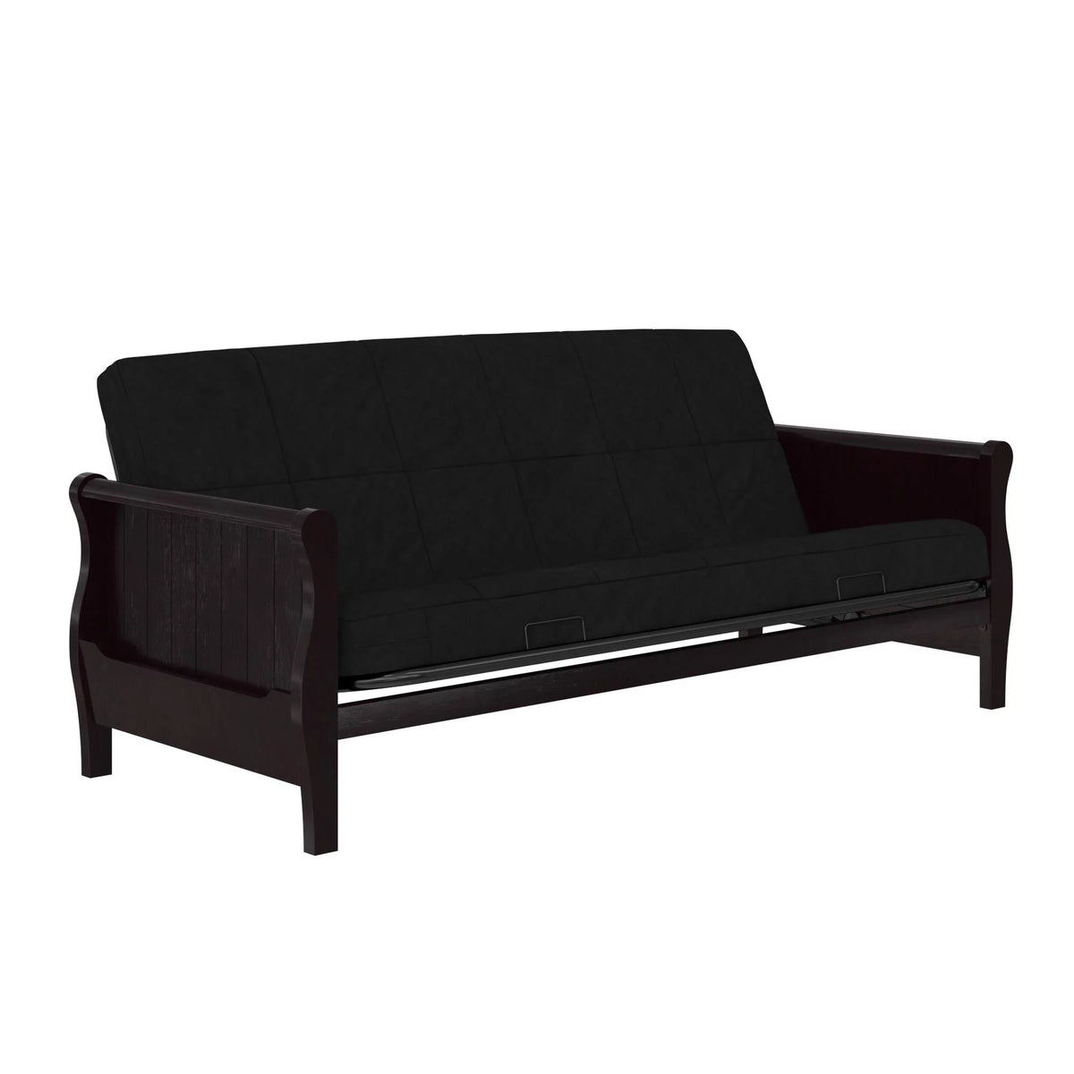 Black Full Size Quilted Microfiber Futon Mattress L266335
