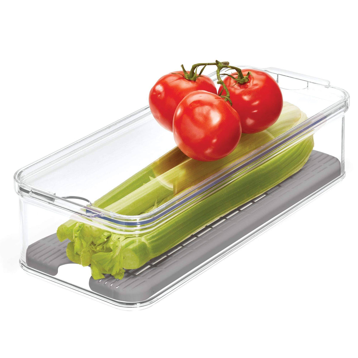 Plastic Refrigerator and Stacking Pantry Bin with Lid P33798