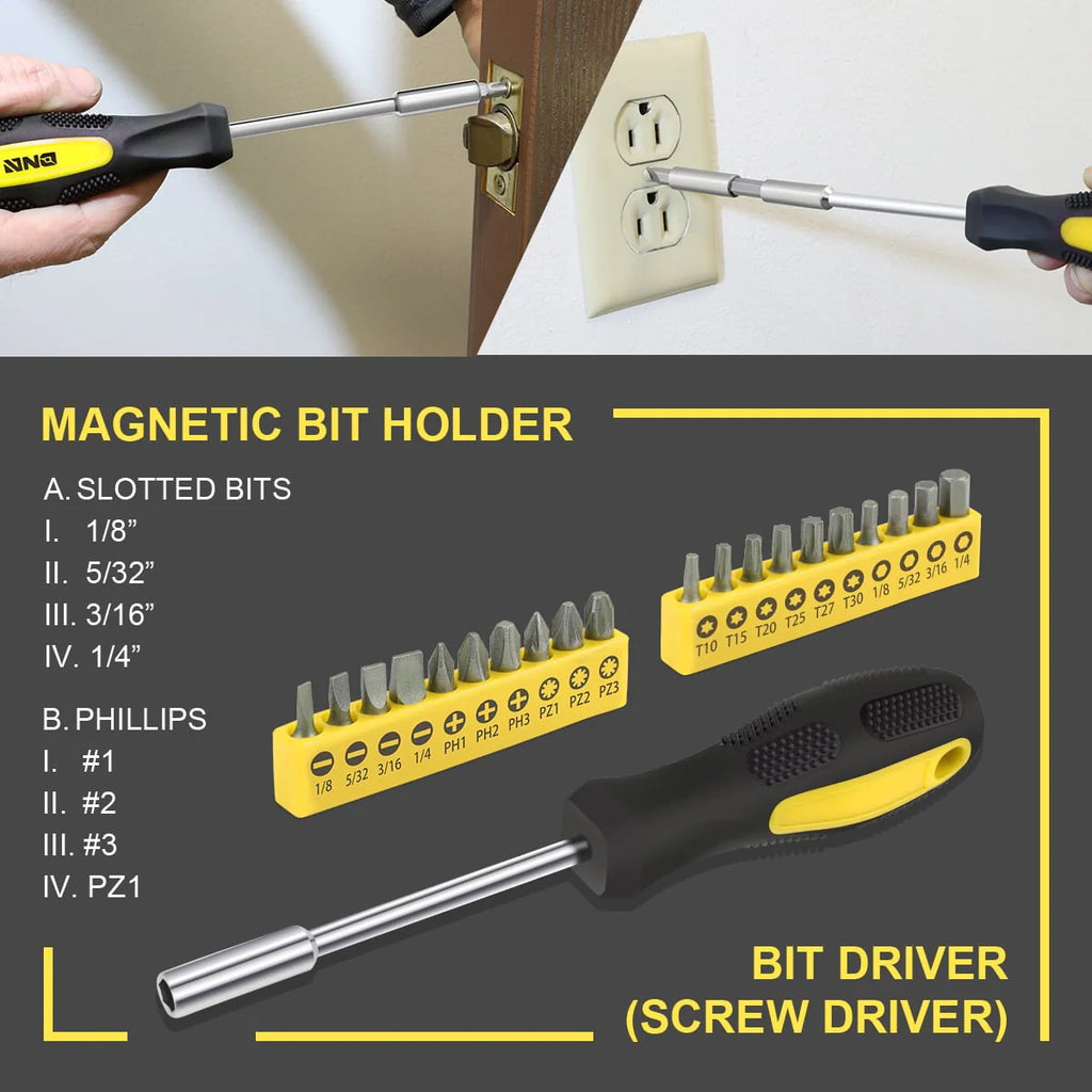 Yellow 39 PCS Portable Hand Tool Kit G87386