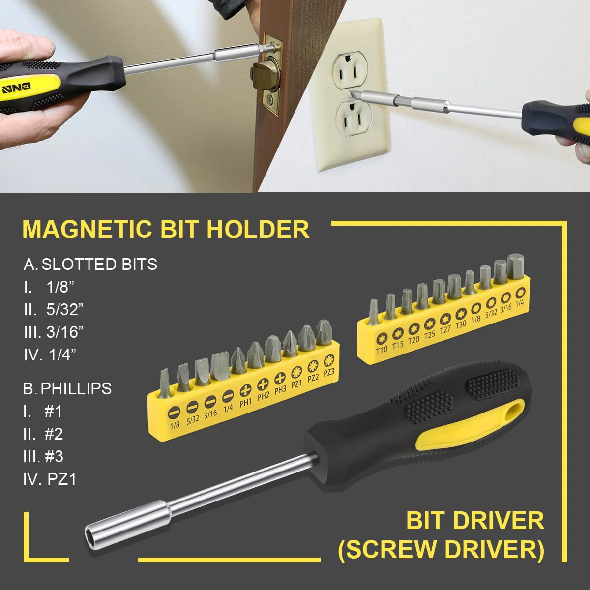 Yellow 39 PCS Portable Hand Tool Kit G87386