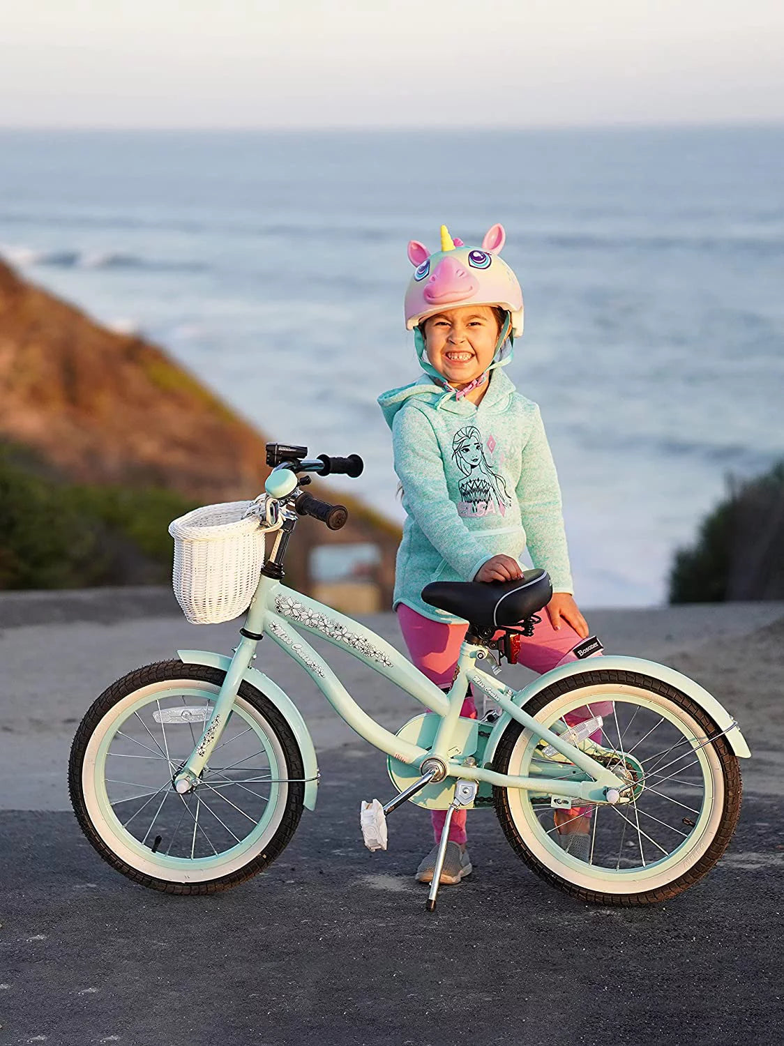 12 14 16 Kids Cruiser Bike with Training Wheels, Green W3124