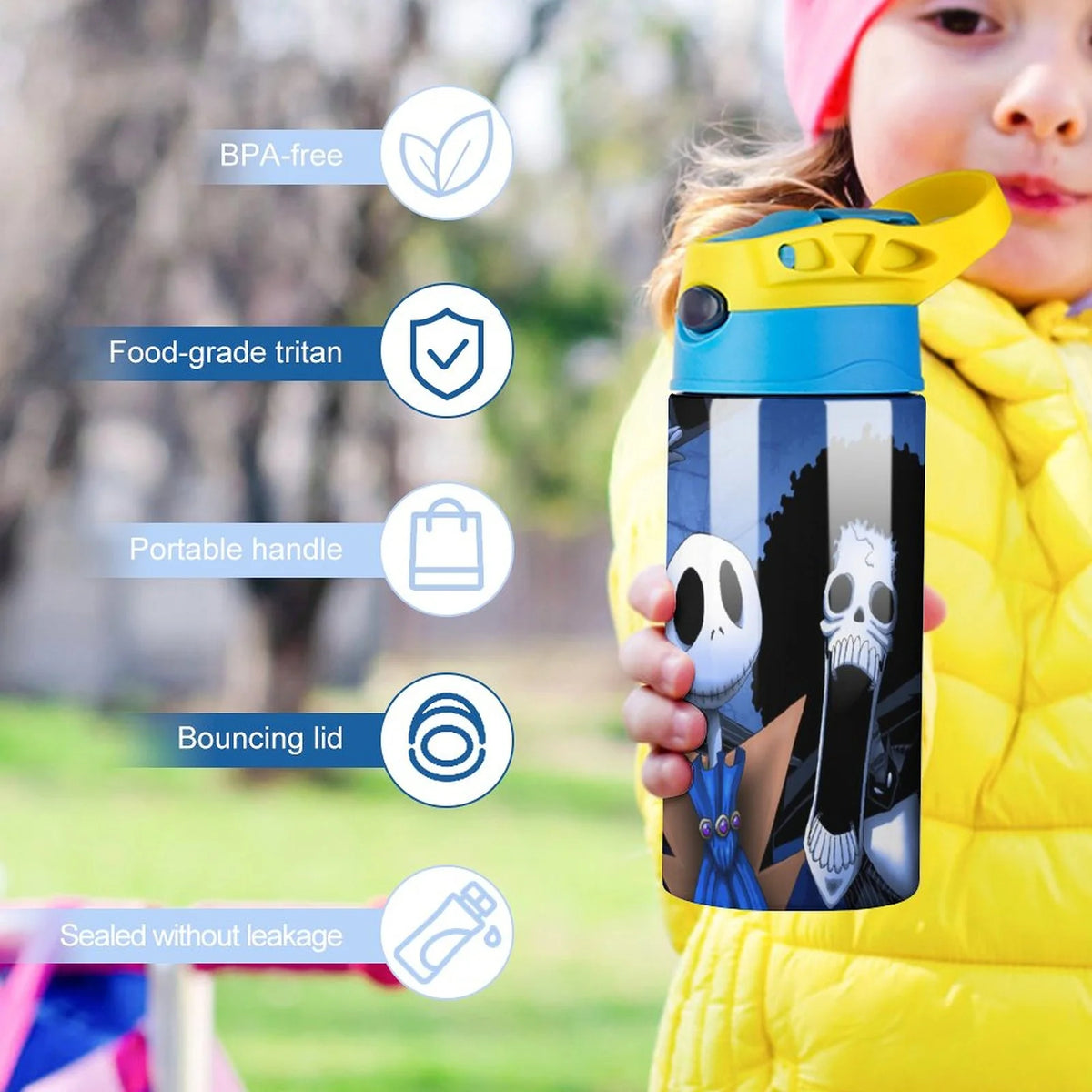 Insulated Stainless Steel Water Bottle with Straw L6426