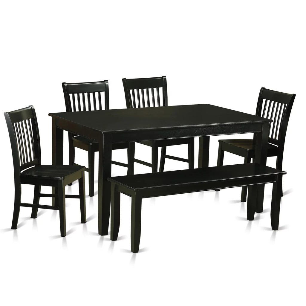 6 PC Dining Table and 4 Chairs and Bench E962303