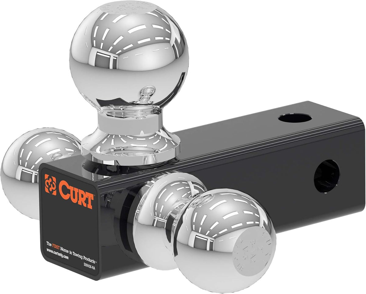 Adjustable Trailer Hitch Ball Mount Head with 3 Balls Pack of 2 D88713