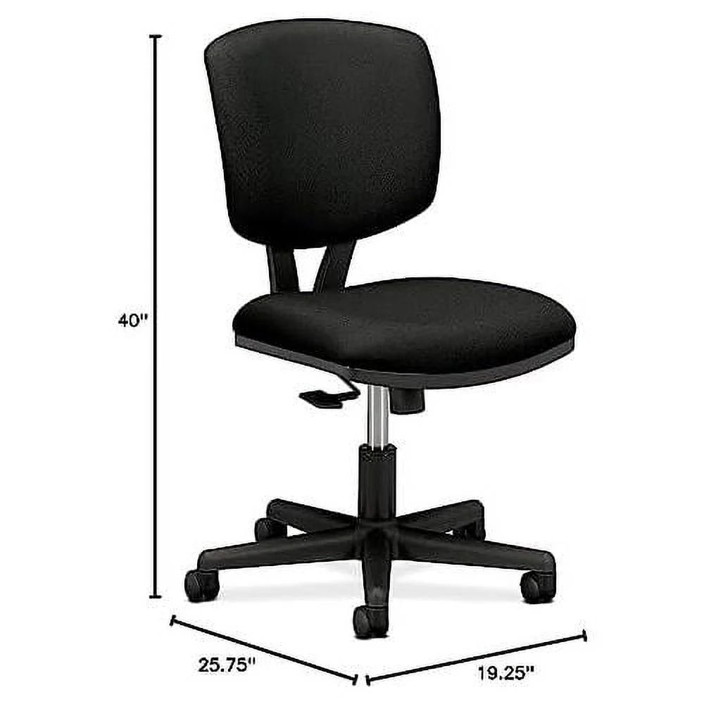 Black Armless Fabric Office Chair S57345