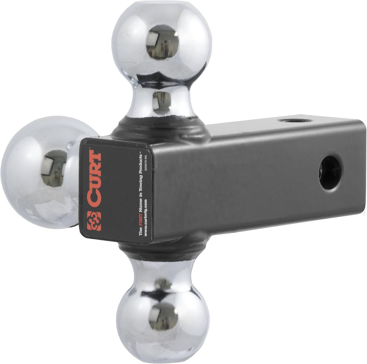 Adjustable Trailer Hitch Ball Mount Head with 3 Balls Pack of 2 D88713