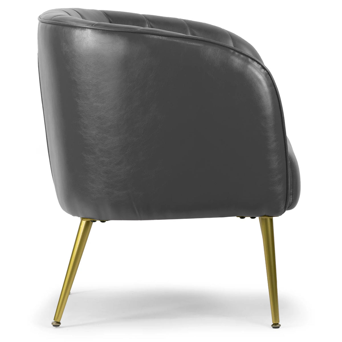 Grey Faux Leather Accent Chair N373722