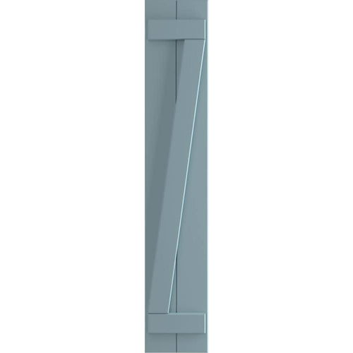 10-3/4x22 x 54x22 PVC Board and Batten Shutters, Peaceful Blue (Per Pair) F72137
