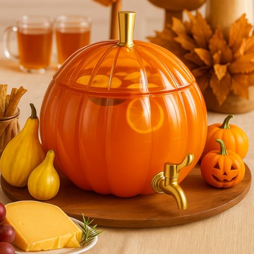 1.3 Gallon Pumpkin Drink Dispenser with Spigot I500