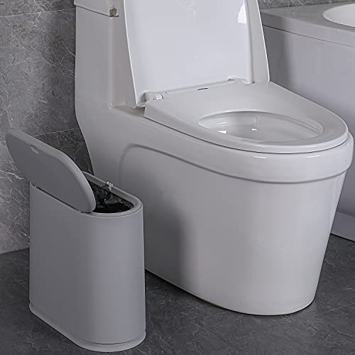 10 Liter Rectangular Plastic Trash Can with Press Type Lid B3151