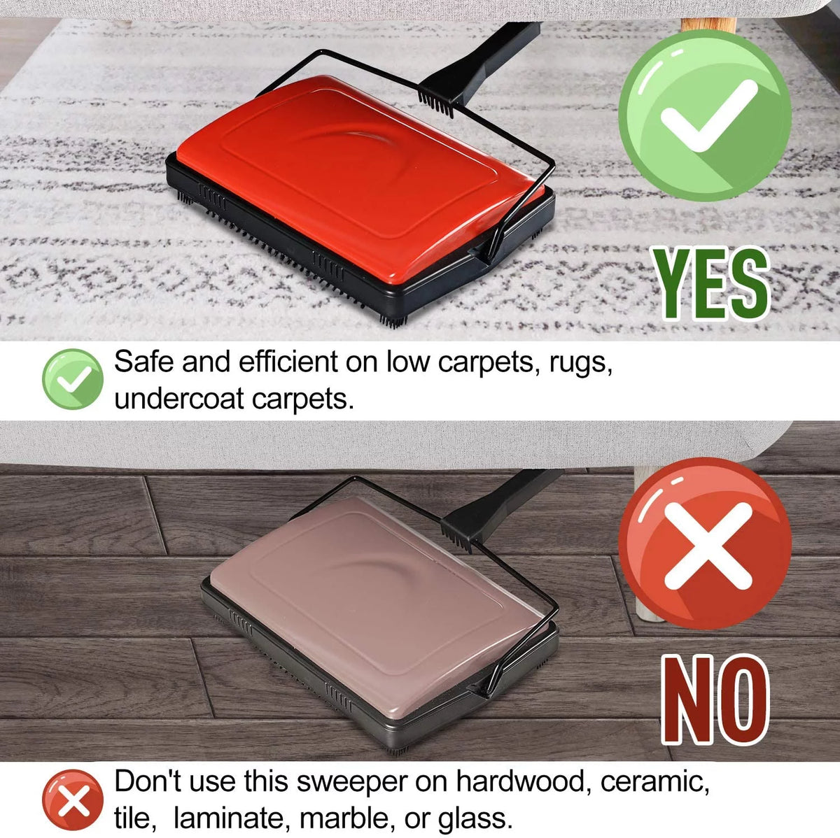 Red Carpet Sweeper with Brush M856