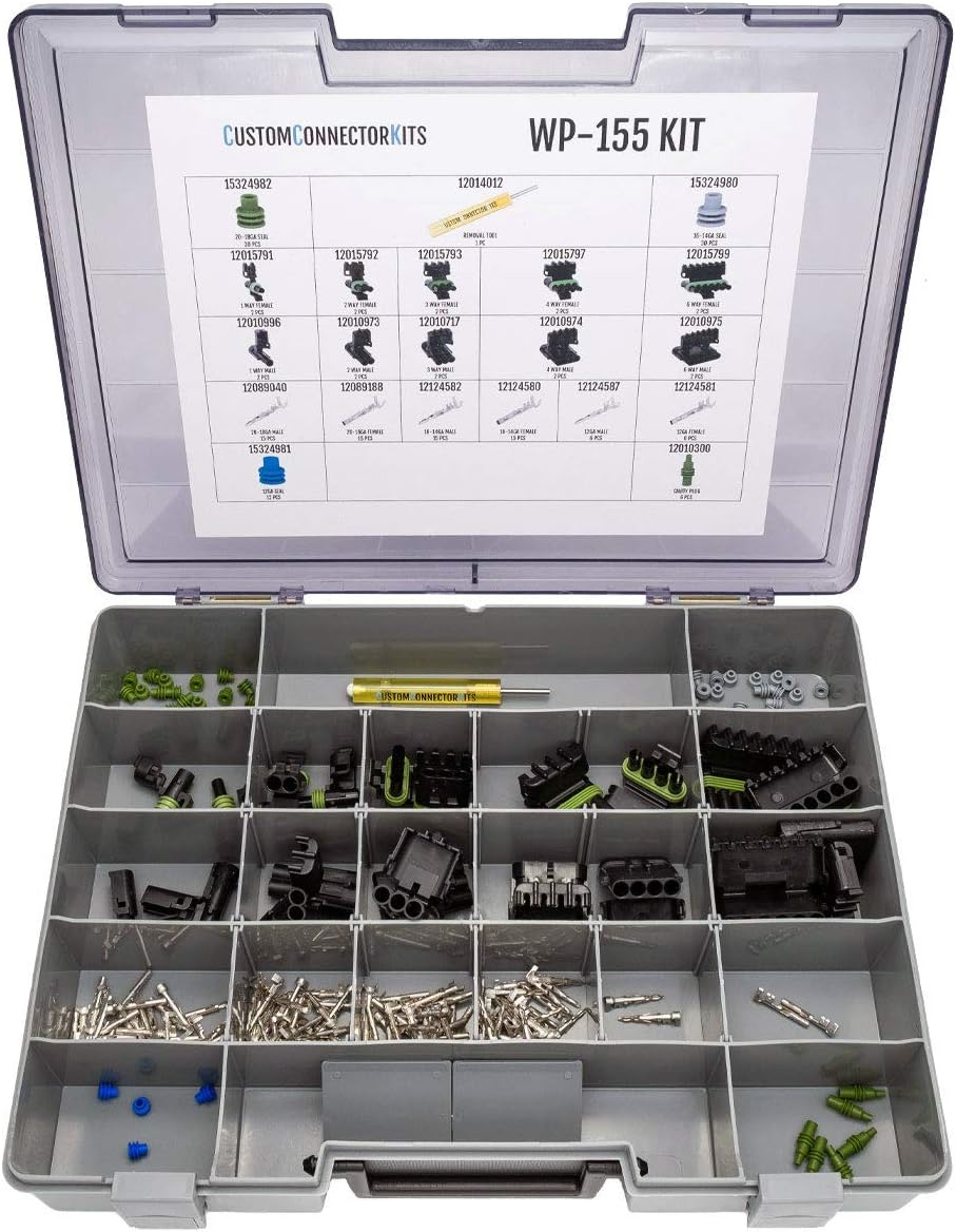 155 Piece Sealed Automotive Electrical Connector Kit G51657