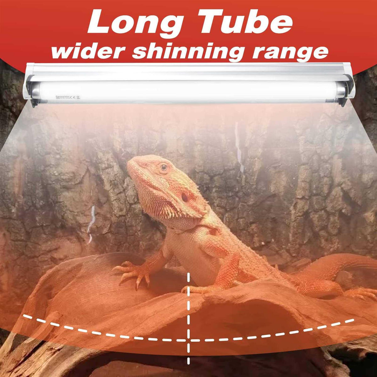 18-Inch 15 Watt UVB 10.0 Fluorescent Bulb Reptile Lighting Fixture Z546
