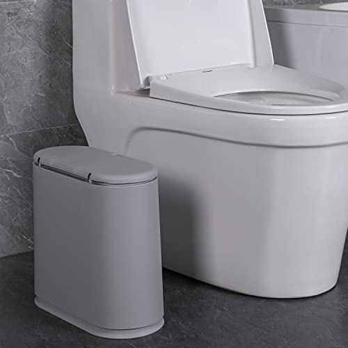 10 Liter Rectangular Plastic Trash Can with Press Type Lid B3151
