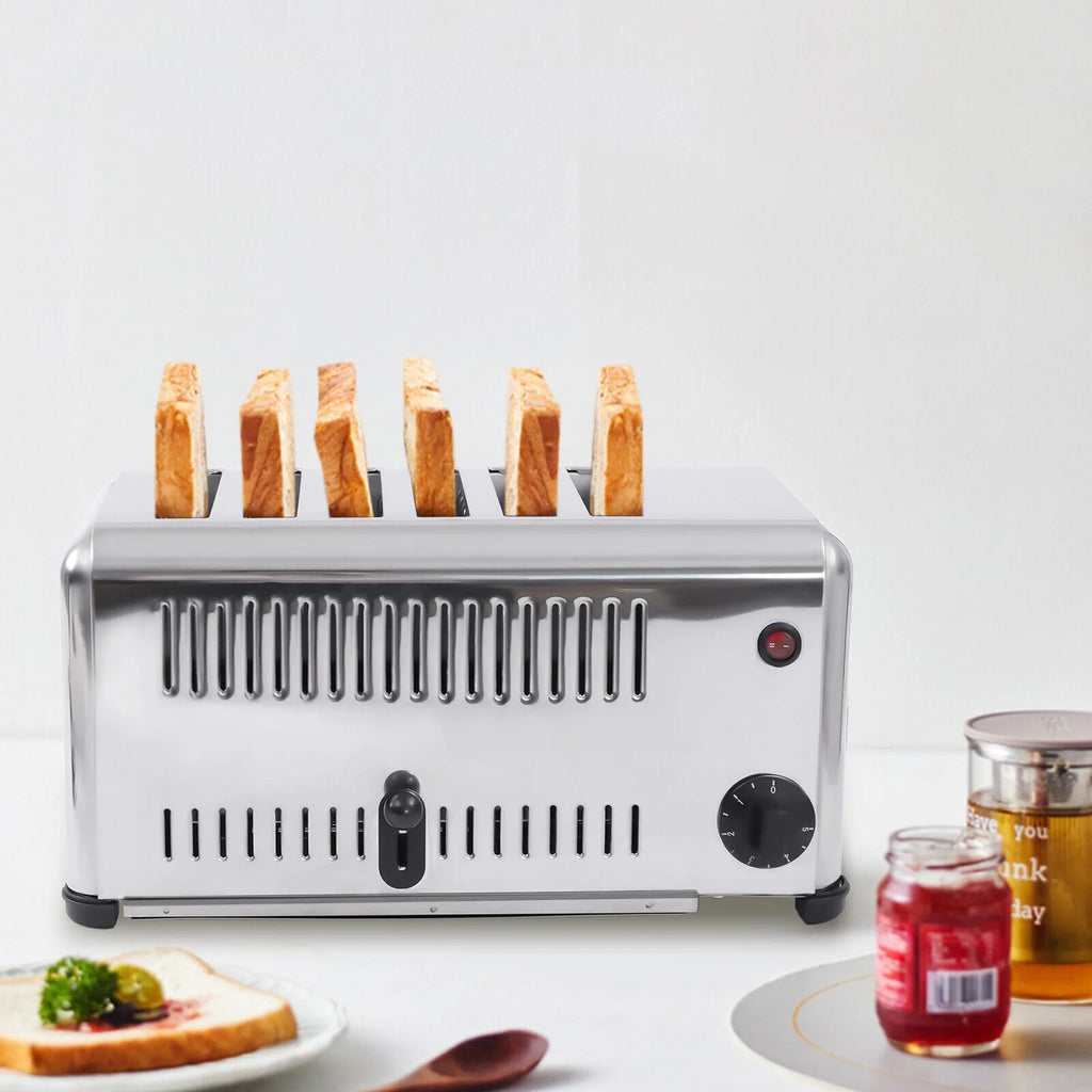 6 Slices Timing Electric Pop-Up Stainless Steel Toaster T42003