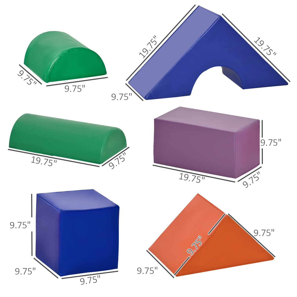 11-Piece Kids Crawl and Climb Soft Foam Play Set E332037