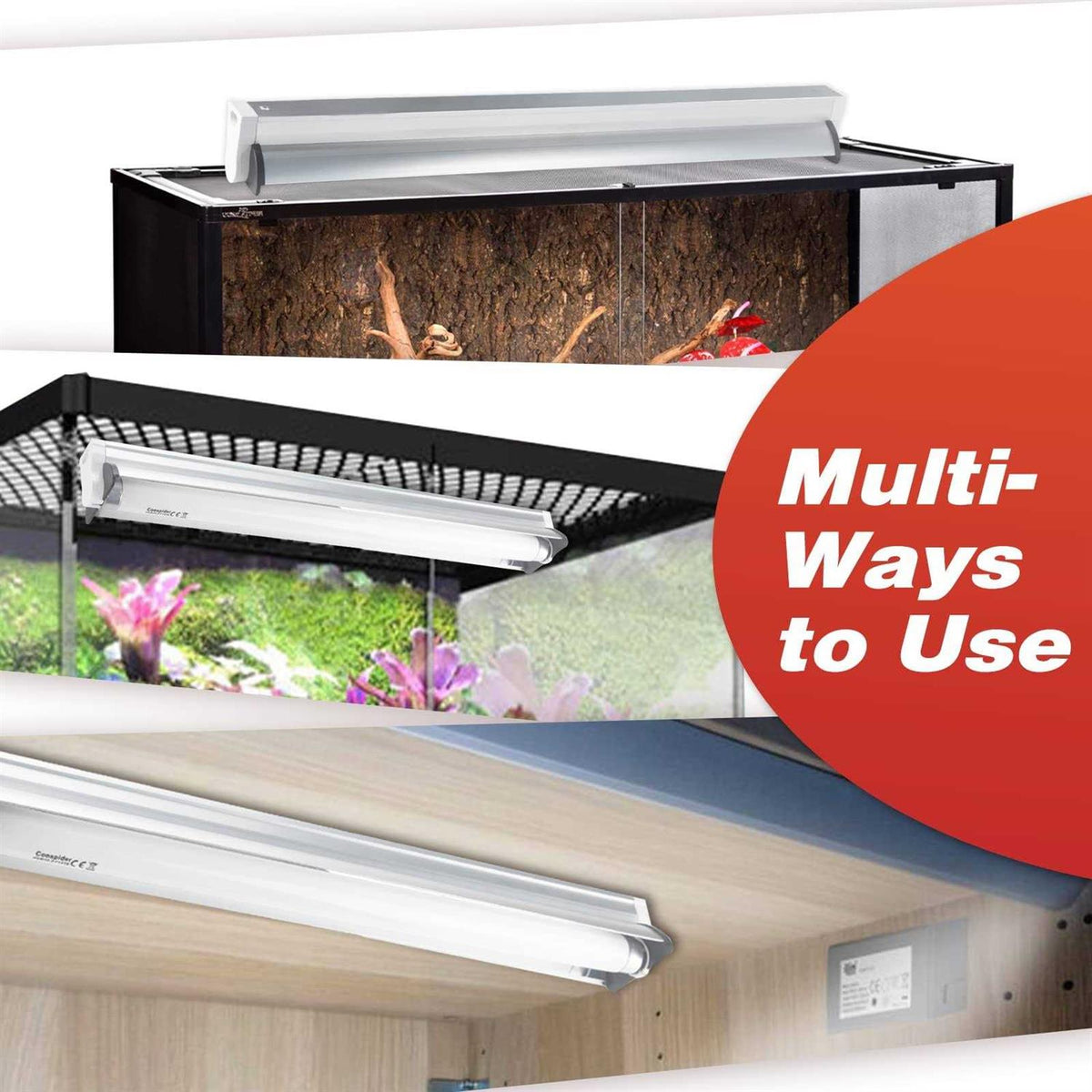18-Inch 15 Watt UVB 10.0 Fluorescent Bulb Reptile Lighting Fixture Z546