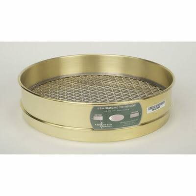 12in Diameter Brass Frame Stainless Cloth Sieve L70543