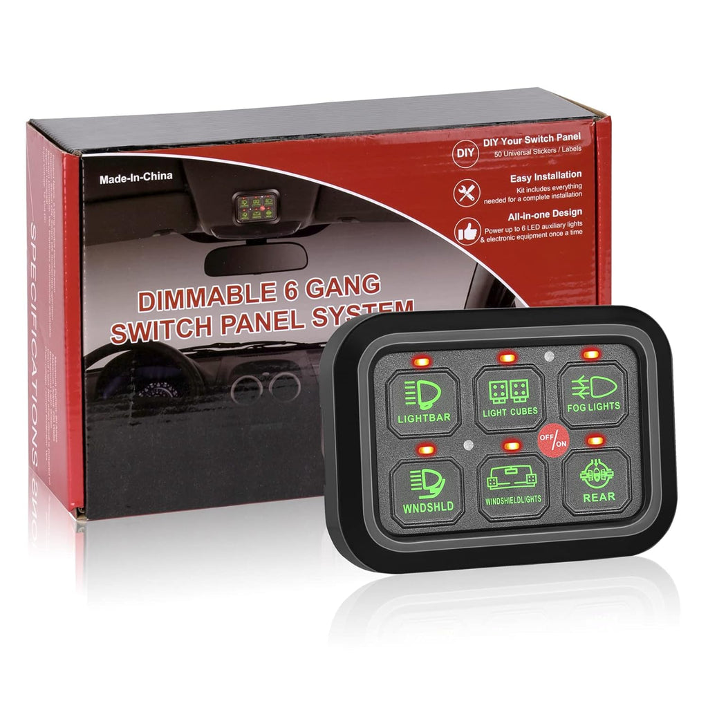 8 Gang LED Touch Control Switch Panel Box for Car Truck ATV UTV Boat Marine SUV Caravan T90367
