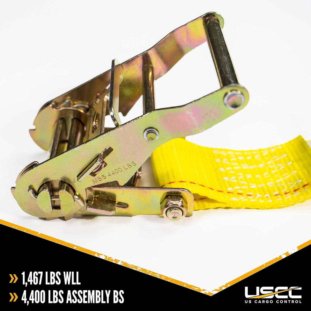 2 Inch x 12 Foot Yellow Ratchet Strap 4 Pack W47262