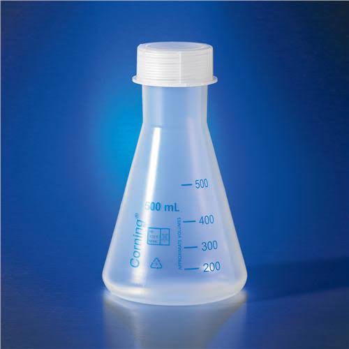 100 ml Reusable Plastic Narrow Mouth Erlenmeyer Flask with GL-40 PP Screw Cap I5935