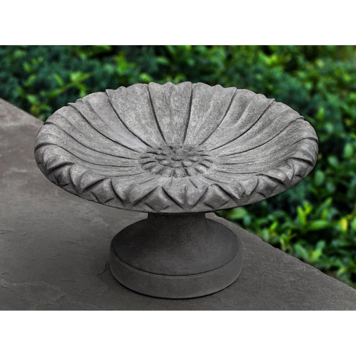 Travertine Lotus Birdbath P72197