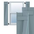 10-3/4x22 x 54x22 PVC Board and Batten Shutters, Peaceful Blue (Per Pair) F72137