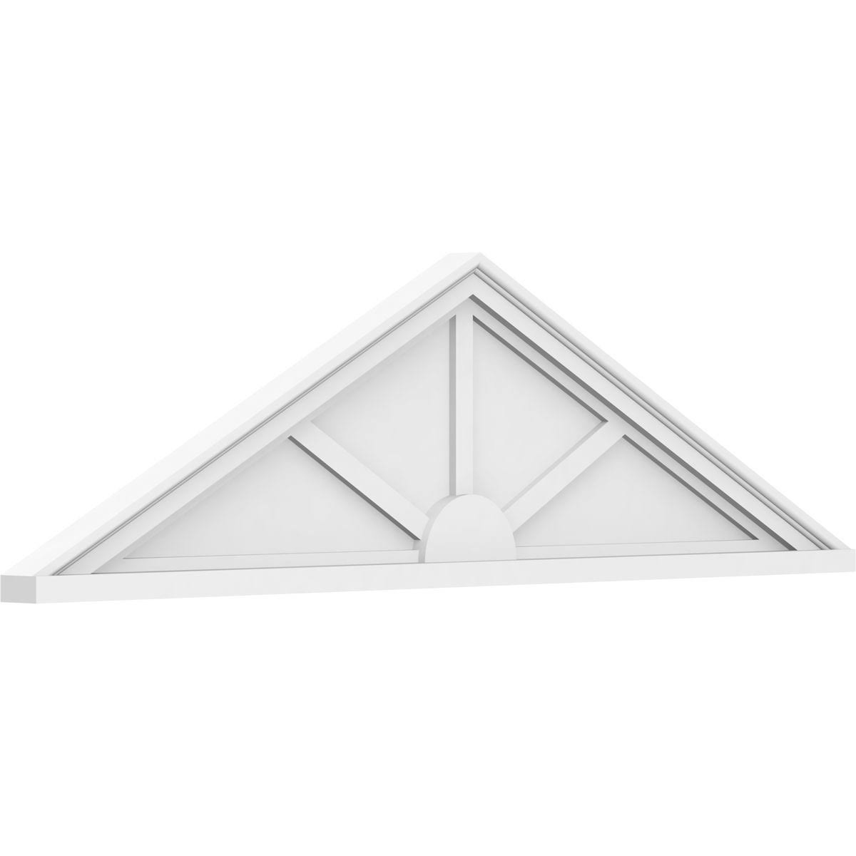 Peaked Cap 3 Spoke PVC Pediment T6997