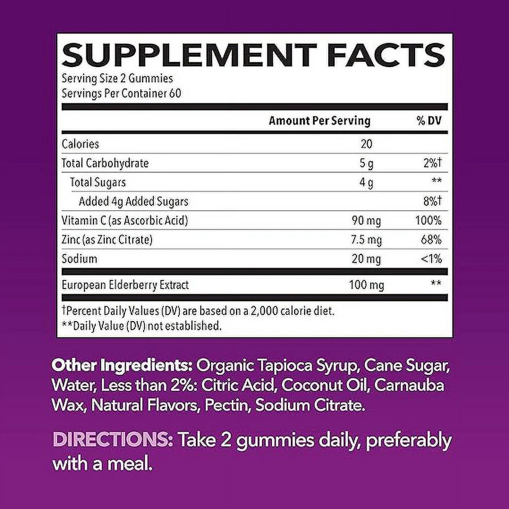 Elderberry Gummies 120 Gummies T717