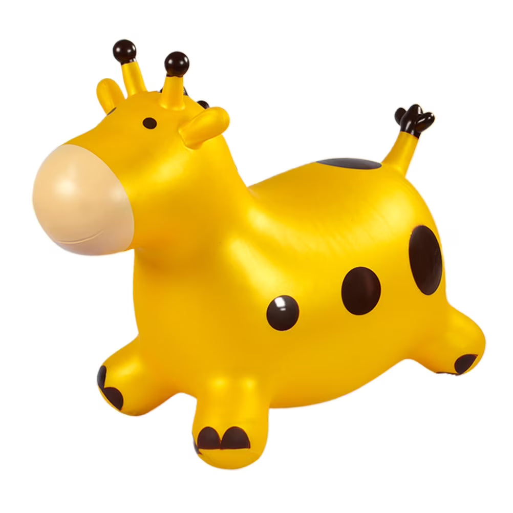 Yellow Inflatable Jumping Horse Toy with Air Pump F3920