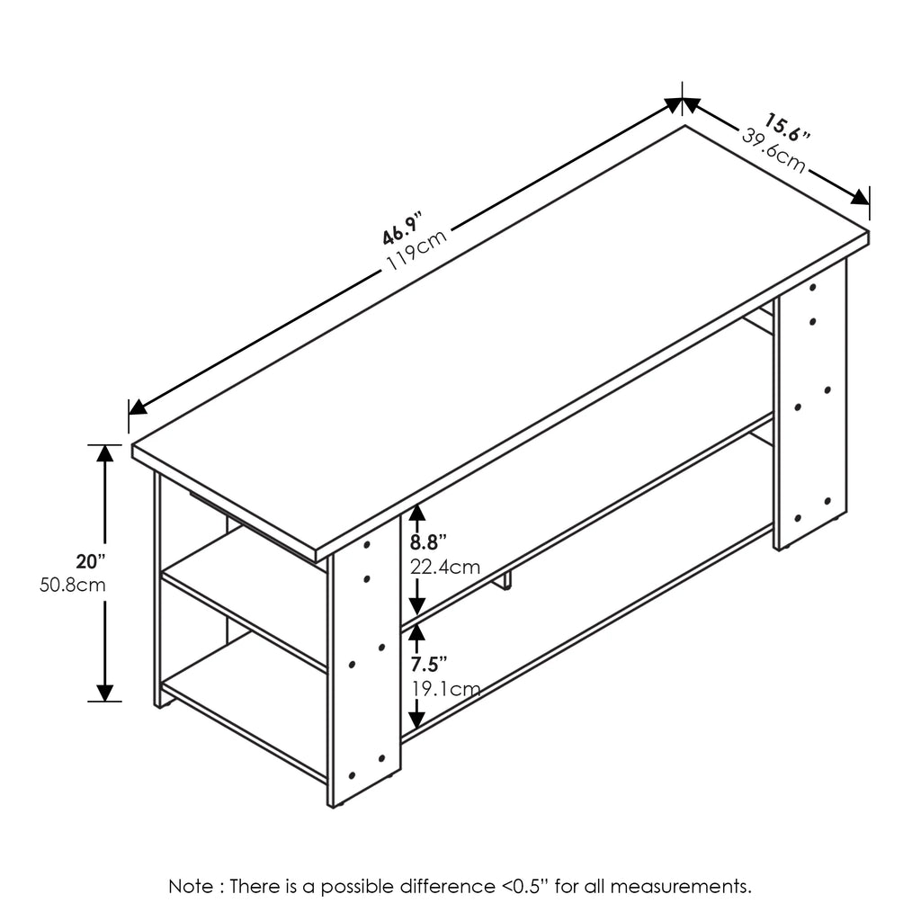 White TV Stand Up To 55-Inch M63314