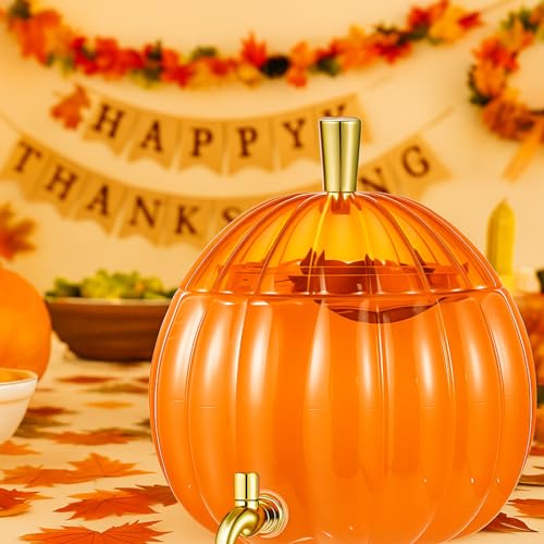 1.3 Gallon Pumpkin Drink Dispenser with Spigot I500