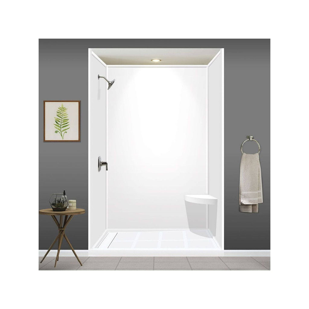 Solid Surface Wall-Mount Corner Shower Seat S45976
