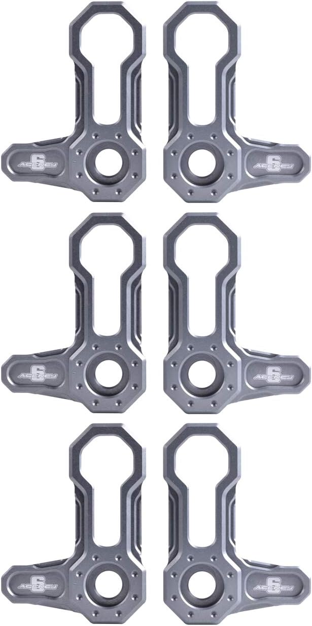 Orange Billet Aluminum L-Shaped Roof Locks Set of 6 U56062