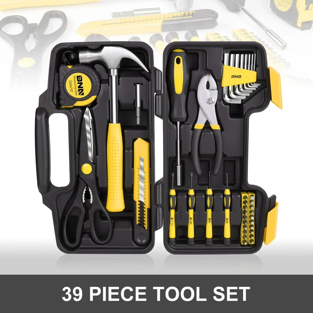 Yellow 39 PCS Portable Hand Tool Kit G87386