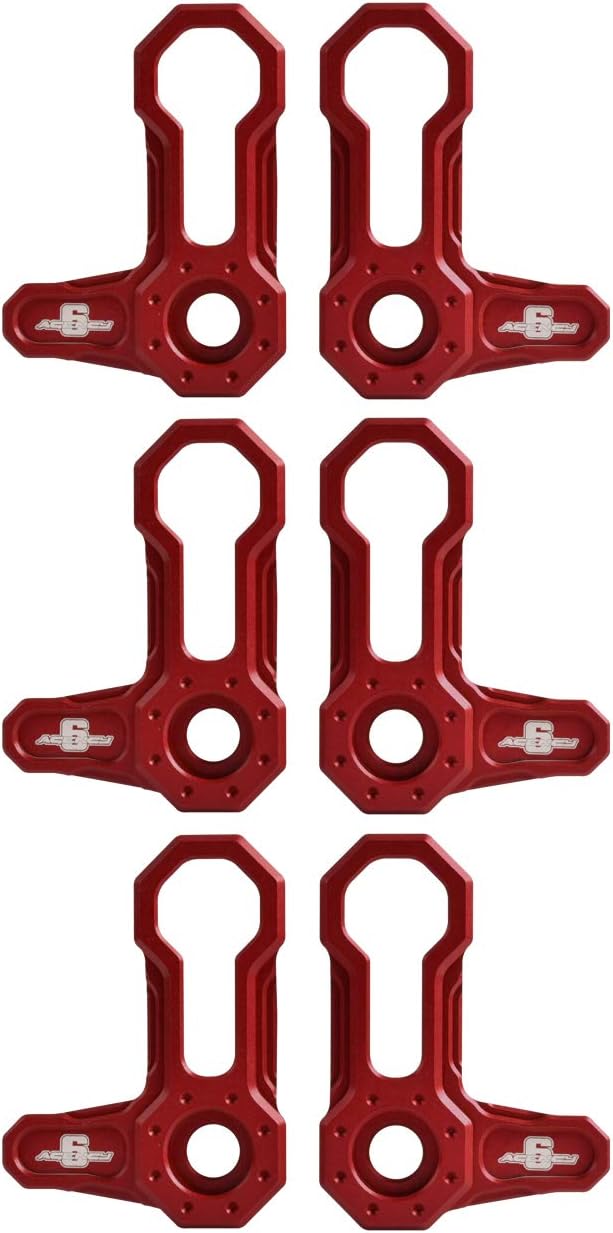 Orange Billet Aluminum L-Shaped Roof Locks Set of 6 U56062